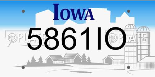 5861IO Iowa License Plate