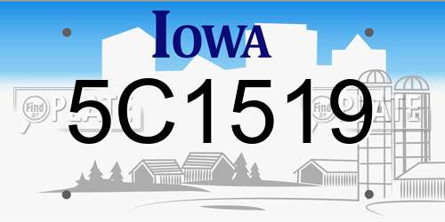 5C1519 Iowa License Plate
