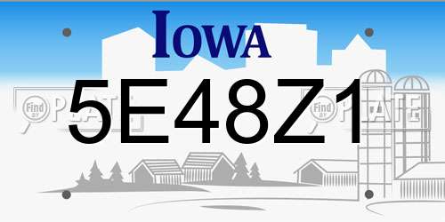 5E48Z1 Iowa License Plate