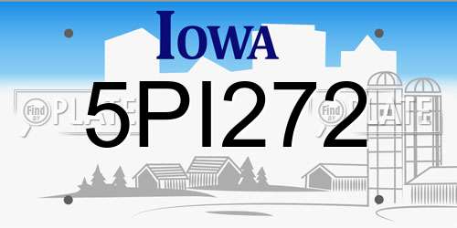 5PI272 Iowa License Plate