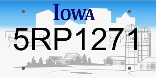 5RP1271 Iowa License Plate