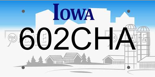 602CHA Iowa License Plate