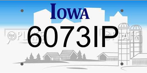 6073IP Iowa License Plate