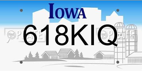618KIQ Iowa License Plate