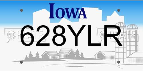 628YLR Iowa License Plate