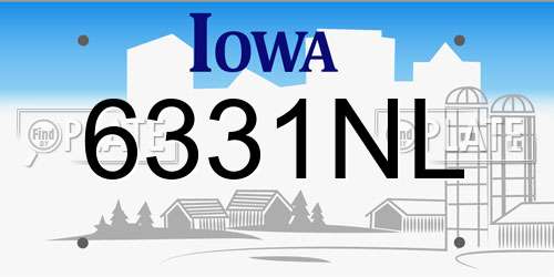 6331NL Iowa License Plate