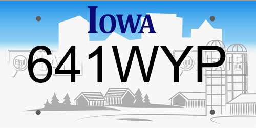 641WYP Iowa License Plate