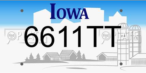 6611TT Iowa License Plate