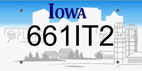 661IT2 Iowa License Plate
