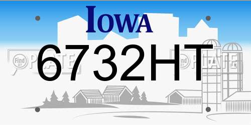 6732HT Iowa License Plate