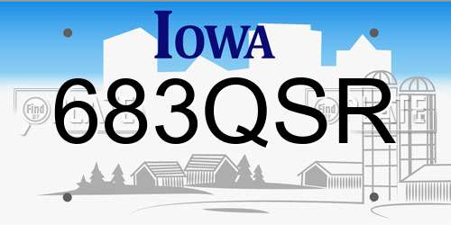 683QSR Iowa License Plate