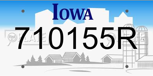 710155R Iowa License Plate