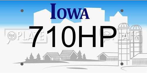 710HP Iowa License Plate