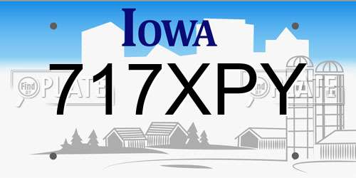 717XPY Iowa License Plate