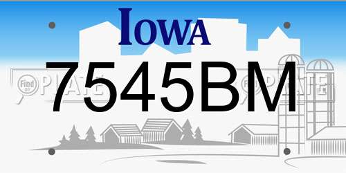 7545BM Iowa License Plate