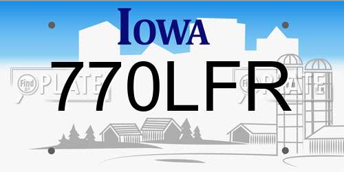 770LFR Iowa License Plate