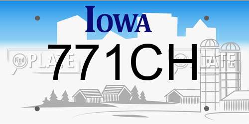 771CH Iowa License Plate