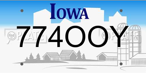 774OOY Iowa License Plate