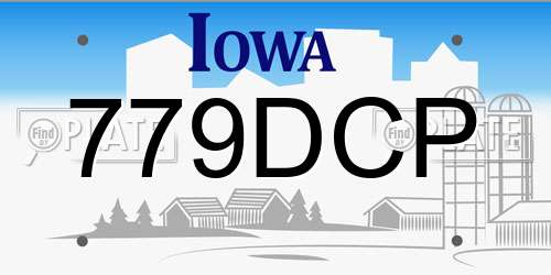 779DCP Iowa License Plate
