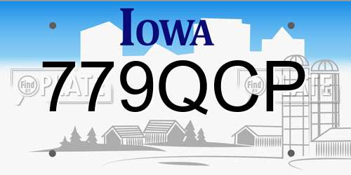 779QCP Iowa License Plate