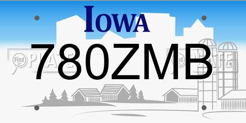 780ZMB Iowa License Plate
