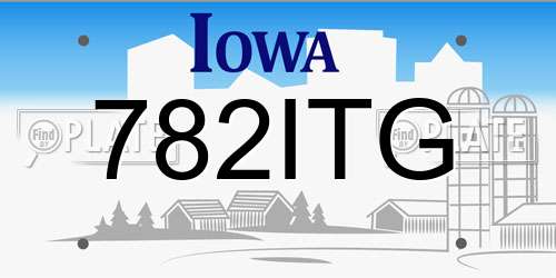 782ITG Iowa License Plate