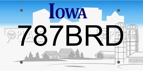 787BRD Iowa License Plate