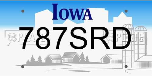 787SRD Iowa License Plate