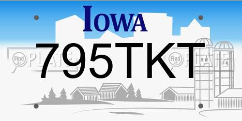 795TKT Iowa License Plate