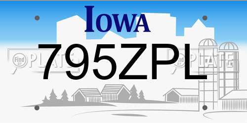 795ZPL Iowa License Plate