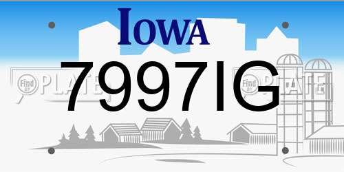 7997IG Iowa License Plate