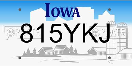 815YKJ Iowa License Plate