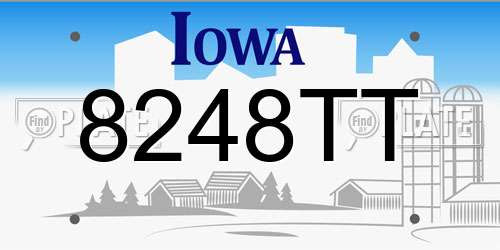 8248TT Iowa License Plate