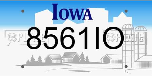 8561IO Iowa License Plate