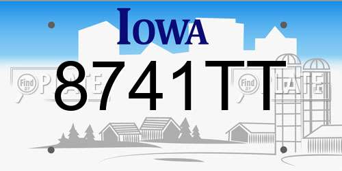 8741TT Iowa License Plate