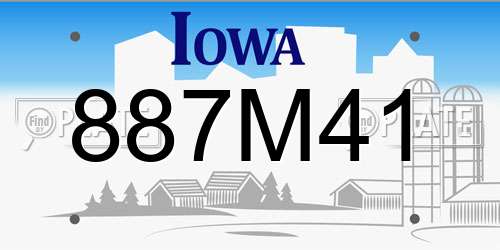 887M41 Iowa License Plate