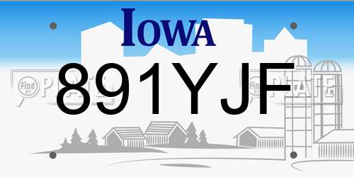 891YJF Iowa License Plate