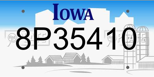 8P35410 Iowa License Plate