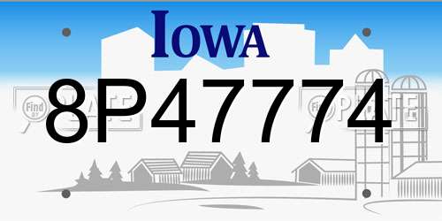 8P47774 Iowa License Plate