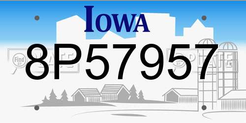 8P57957 Iowa License Plate