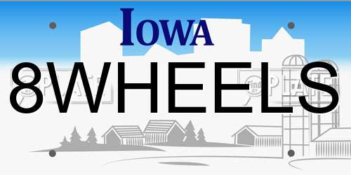 8WHEELS Iowa License Plate