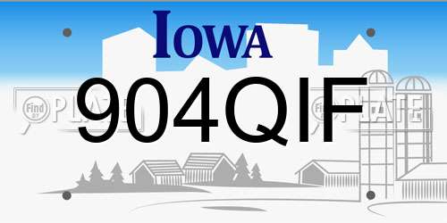 904QIF Iowa License Plate