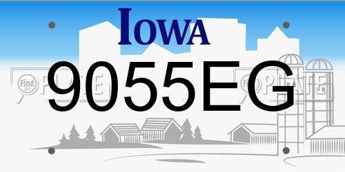 9055EG Iowa License Plate