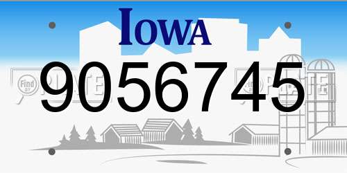 9056745 Iowa License Plate