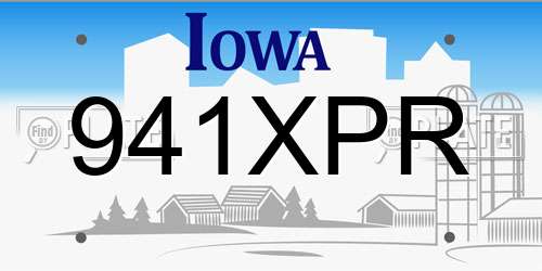 941XPR Iowa License Plate