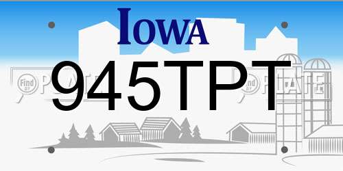 945TPT Iowa License Plate