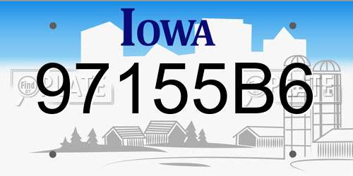 97155B6 Iowa License Plate