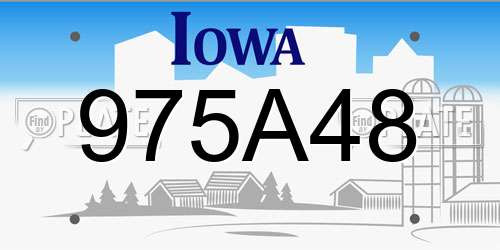 975A48 Iowa License Plate