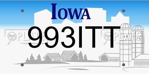 993ITT Iowa License Plate