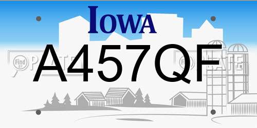 A457QF Iowa License Plate